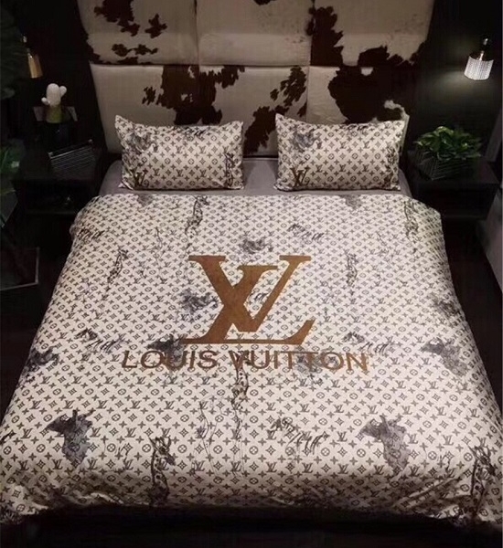 Kit Coordenado Jogo de Cama 4 Pçs. Casal King Size Louis Vuitton