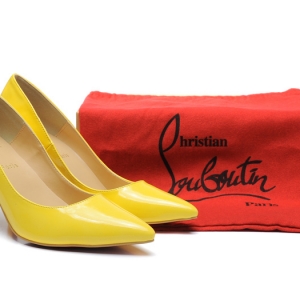 Sapato Alto Amarelo Christian Louboutin 8cm.