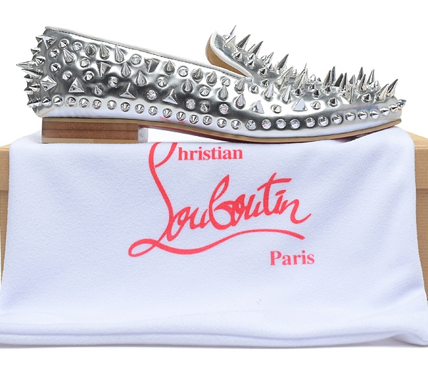 Sapato Prata de Couro Christian Louboutin - Image 4