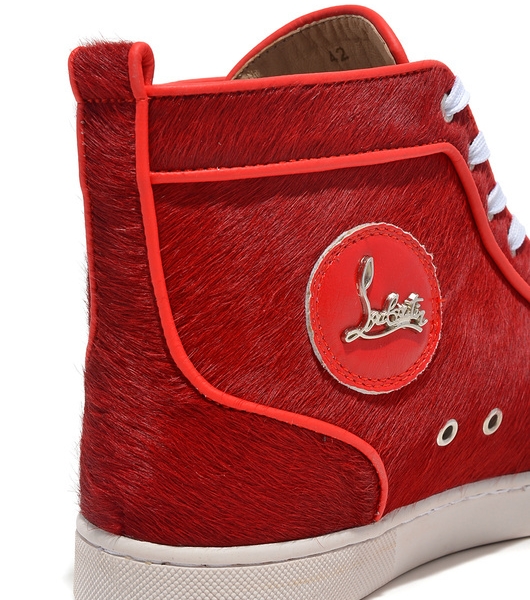 Tênis Cano Alto Couro Vermelho Christian Louboutin - Image 5