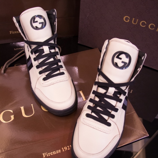 Tênis cano alto de couro Gucci - Image 2