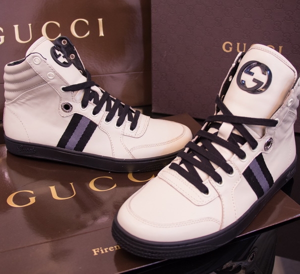 Tênis cano alto de couro Gucci - Image 3