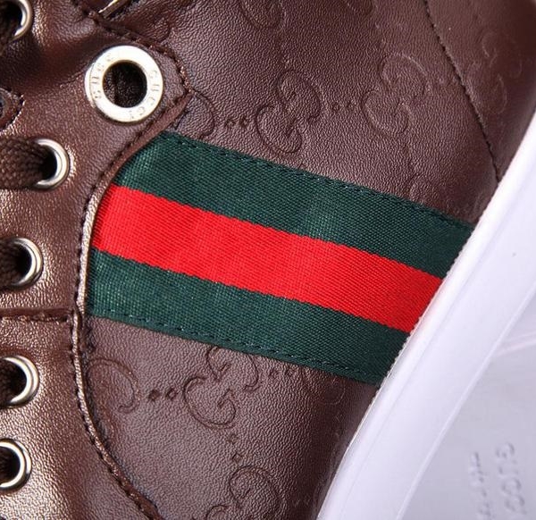 Tênis cano alto marrom couro Gucci - Image 3