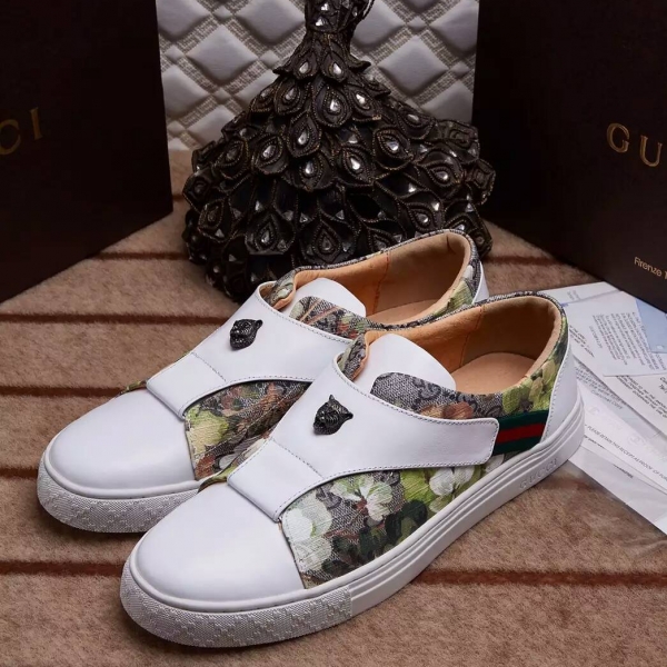 Tênis casual de couro Gucci